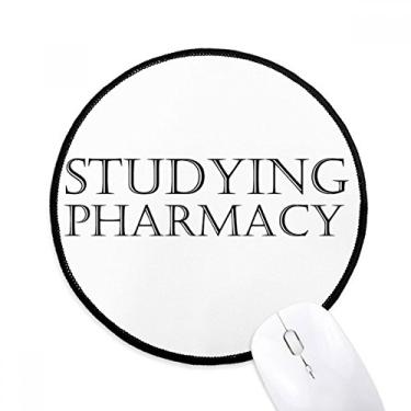 Imagem de DIYthinker Tapete de mouse de farmácia para estudo de frases curtas desktop escritório tapete redondo para computador