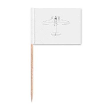 Imagem de Linha de aeronaves Arma Art Déco Presente Moda Palito Bandeiras Marcador Topper Decoração de Festa