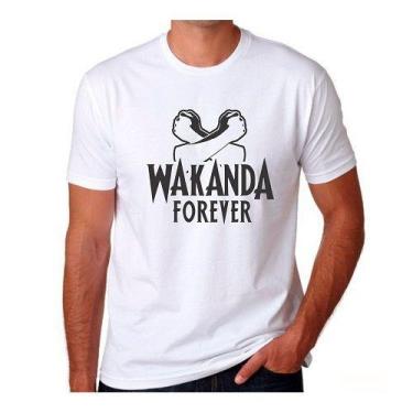 Imagem de Camiseta Camisa Wakanda Pra Sempre Pantera Negra Power Black - Smart S