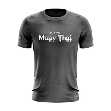 Imagem de Camiseta Shap Life Academia Arte Suave Muay Thai Treino Cor:Chumbo;Tamanho:GG