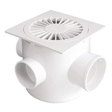 Imagem de Caixa Sifonada Quadrada De Três Entradas Branca Durín