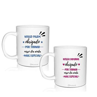 Imagem de 2 Canecas Convite Personalizadas Agradecimento para Pajem e Daminha