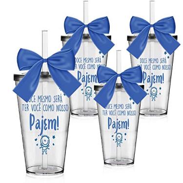 Imagem de Kit 4 Copos Lembrancinha Personalizados para Pajem Bonequinhos