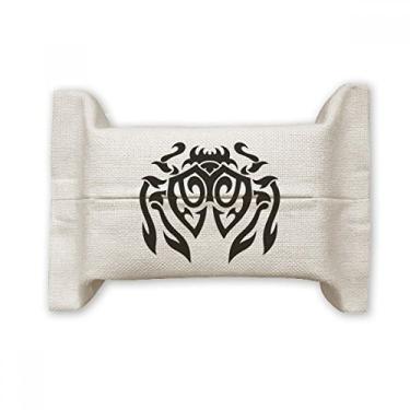 Imagem de Bolsa de linho de algodão com estampa de inseto de aranha preta