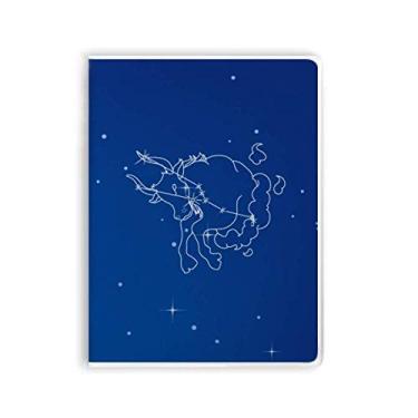 Imagem de Caderno com estampa de constelação Taurus Star Universe capa de goma Diário capa macia