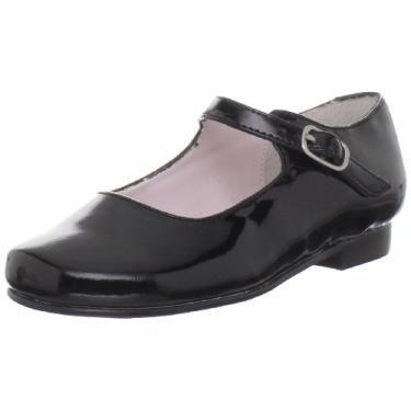 Imagem de NINA Bonnett Mary Jane para meninas - Sapatos sociais elegantes de couro, confortáveis, elegantes, perfeitos para festas e casamentos, Patente preta, 1 Narrow Little Kid