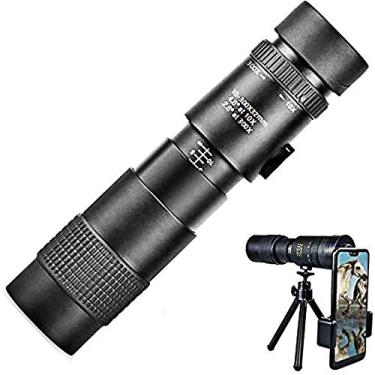 Imagem de Telescópio monocular, 4K 10-300X40mm Super Telefoto Zoom à prova d'água, com tripé de suporte para smartphone, para observação de pássaros, acampamento, caminhadas, viagens