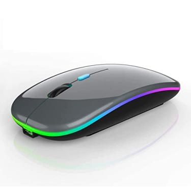 Imagem de Mouse Inland Sounds Preto Wireless Recarregável Led Rgb 2.4 Ghz Sem Fio