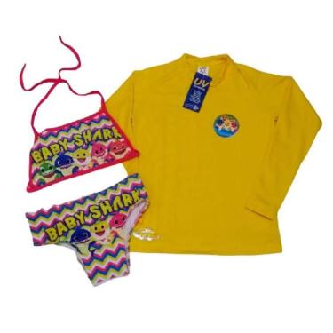 Imagem de Kit Biquini + Blusa de Proteção Personagens