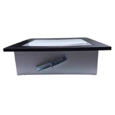 Imagem de Plafon Embutir Quadrado E-076 25x25 Acrilico Leitoso Pt - Belly Lustre