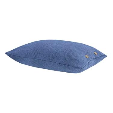 Imagem de Buddemeyer Capa para Travesseiro Medalhão 100% Algodão Azul