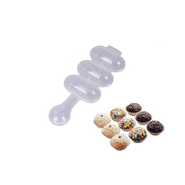 Imagem de Top House Molde Forma Enrolador Para Brigadeiro Gourmet Doces Sushi - Rosa Escuro - 3 Cavidades - 16 cm x 7 cm