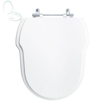 Imagem de Assento Sanitário Tampa de Vaso Branco Resina Poliester Hampton para bacia Incepa