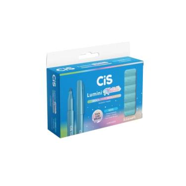 Imagem de CIS Marcador de Texto Lumini Metallic, Azul, Caixa com 6 unidades