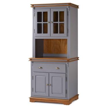 Imagem de Arca Oratório Com 2 Portas, 1 Gaveta E 2 Portas Vidro Manchester - M52002 Garapa - Verniz