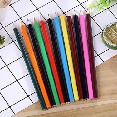 Imagem de NATEFEMIN Conjunto de lápis de 12 cores para arte desenho suprimentos de pintura jardim secreto crianças acessório de estêncil