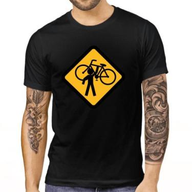 Imagem de Camiseta Adulto Preta Ciclista Bike Bicicleta Estilo De Vida - Retha E