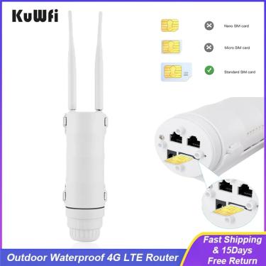 Imagem de KuWfi 4G LTE Router Outdoor Waterproof 150Mbps Wireless Wifi Router Modem Antena de Alta Velocidade