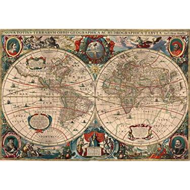 Imagem de Mapa Mundi Antigo (1641) - 50x71 - Tela Canvas Para Quadro