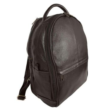 Imagem de Mochila Grande de Couro Bovino Com Suporte Para Notebook - Le Voyage