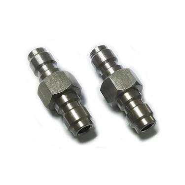 Imagem de Aopkeo 2 peças 8 mm macho para macho bico de enchimento adaptador de plugue de enchimento HPA acoplador de desconexão rápida de aço inoxidável para paintball PCP Airsoft mergulho