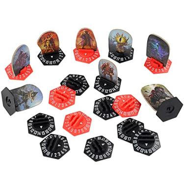 Imagem de CZYY Standee Bases with Health Tracker and Status Token Slots Pack of 27 Plastic Hex Monster Stand Compatible with Gloomhaven and Frosthaven Board Game