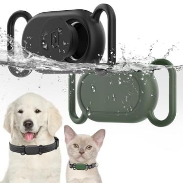 Imagem de Suporte de coleira de cachorro (pacote com 2) para Galaxy Smarttag2, capa de silicone à prova d'água para gato de estimação, acessório de capa protetora antiperda resistente a arranhões para Samsung