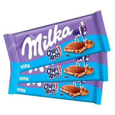 Imagem de Kit Chocolate Milka Chips Ahoy Com 3 Unidades De 100G - Mondelez