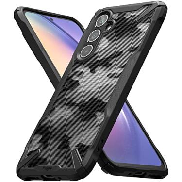 Imagem de Ringke Fusion-X [Design militar] Capa compatível com Samsung Galaxy A54 5G, capa traseira rígida camuflada, à prova de choque, proteção avançada projetada para Samsung A54 5G - preto camuflado