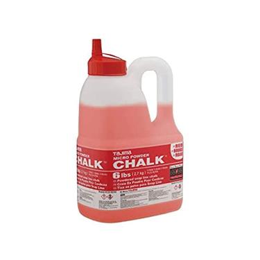 Imagem de TAJIMA Micro Chalk – Vermelho 2,7 kg (2,7 kg) Ultra Fino Giz Snap-Line com Garrafa Durável e Bico de Fácil Enchimento – PLC2-R2700