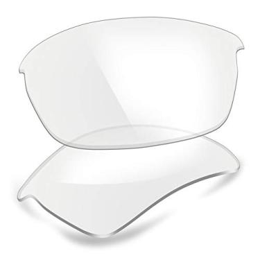 Imagem de ThunderClap Lentes de policarbonato de substituição para óculos de sol Oakley Flak Jacket – Cristal transparente antiembaçamento