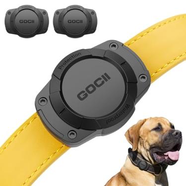 Imagem de Suporte para coleira AirTag, pacote com 2, suporte super impermeável para Apple AirTag e Moto Tag, serve para todas as coleiras com largura de animais de estimação, capa com suporte para AirTag para