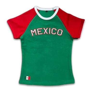 Imagem de Camisetas femininas para bebês Y2k Tops Brasil cropped Y2k camisetas estampadas para mulheres vintage 90 camisas streetwear, México - verde, P