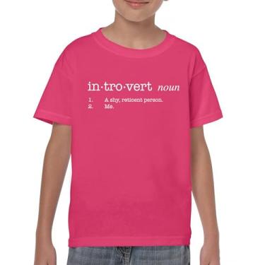 Imagem de Camiseta juvenil com definição introvertida, engraçada, antissocial, humor, pessoas sugam ficar em casa, antissocial, clube sarcástico, crianças, Rosa choque, M