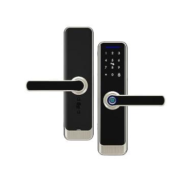 Imagem de Fechadura de porta eletrônica inteligente com TTLock Bluetooth App Segurança Biométrica Impressão digital RFID Fechadura de senha com campainha de porta (cor: 180-01) vision