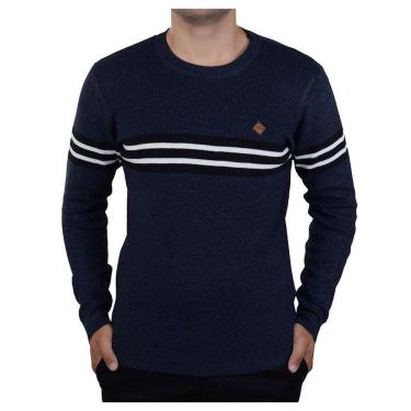 Imagem de Blusa Masculina Red Nose Sueter Tricot Azul Mescla - 9590085-Masculino
