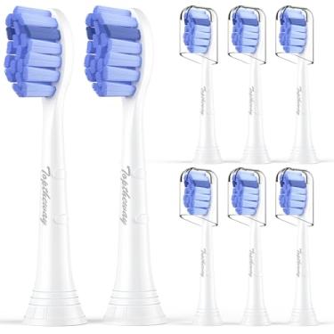 Imagem de Toptheway Cabeças de escova de dentes de substituição macias compatíveis com Philips Sonicare Gum Care para dentes sensíveis, pacote com 8