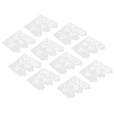 Imagem de Borda de Bolo, 10 Conjuntos de Molde de Spray de Bolo de Translucidez de PVC, Borda de Bolo Spray de Bolo Borda de Bolo Em Relevo Fondant Sobremesa Estênceis de Cozimento Com