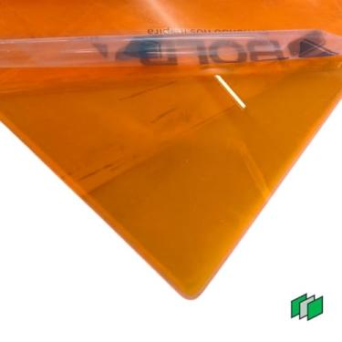 Imagem de Placa Chapa Acrílico Laranja Neon Florescente 2mm (100cm x 100cm)