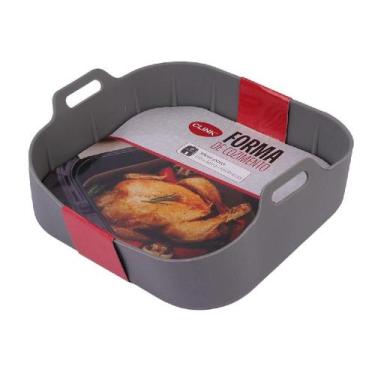 Imagem de Forma de Silicone Quadrada C/Alça Forma 20x20cm para Air Fryer Clink, 