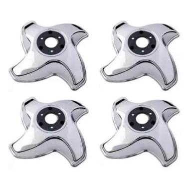 Imagem de 4 Calota 4 Pontas Aro 16 17,5 Metal Caminhao Rodoar - TOP-AR