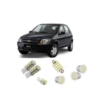 Imagem de Kit 7 Lampadas Leds Smd Pingo Teto Placa Re Gm Celta Todos - Blue Lion