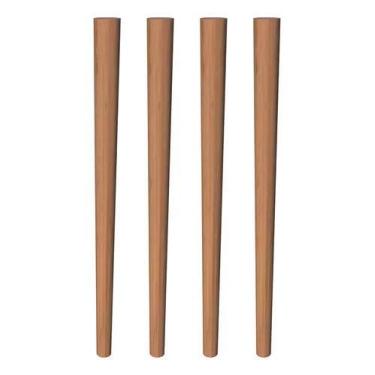 Imagem de Kit 4 Pés Palito 75 Cm Para Móveis Com Chapinhas Sapatas E Parafusos -