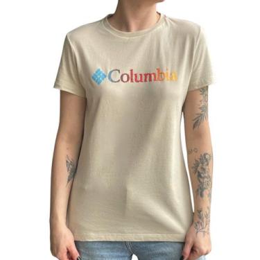 Imagem de Camiseta Columbia Feminina Sun Trek Graphic II , M, Bege