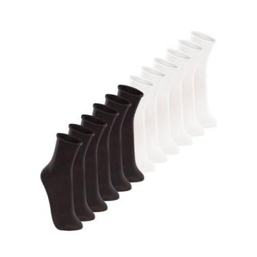 Imagem de Kit 12 Pares de Meias sem Punho Cano Médio Lupo 4421-001 Colorido - Ge