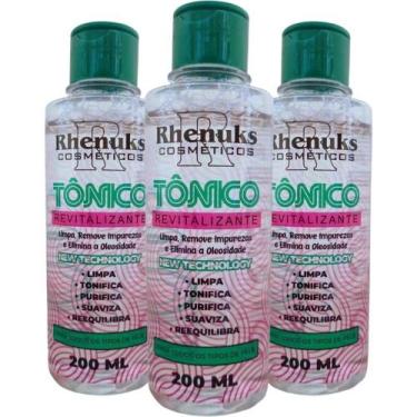 Imagem de Kit 3 Tônico Revitalizante Remove Impurezas 200ml Rhenuks