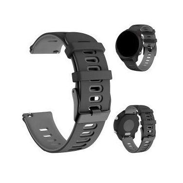 Imagem de Pulseira 22mm e 20mm Silicone Color p/ Relógio c/ Pinos - Poolsy, Pret