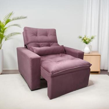 Imagem de Poltrona do Papai Retrátil e Reclinável em Tecido Suede  - Veneza Esto