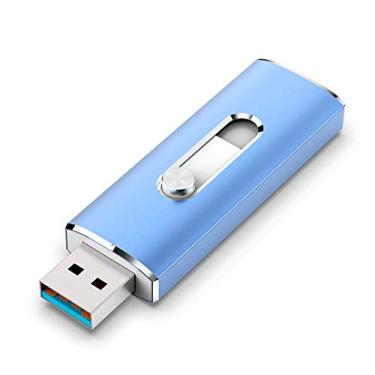 Imagem de Flash Drive de 256 GB, Aiibe USB C Flash Drive 256 GB Dual USB 3.1 USB C Memory Stick OTG Tipo C Thumb Drive 256 GB USB C Drive para PC, tablet, TV, carro, tipo C (256G, azul)