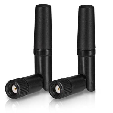 Imagem de Eightwood Antena WiFi pequena, banda dupla, 2,4 GHz, 5 GHz, antena RP-SMA, 2 peças, para PC, desktop, cartão PCIe, roteador WiFi, câmera sem fio